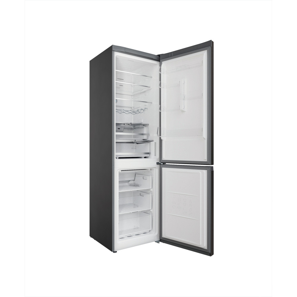 Hotpoint_Ariston Combinație frigider-congelator Neincorporabil HAFC9 TT43SX O3 Saturn Steel 2 doors Perspective open