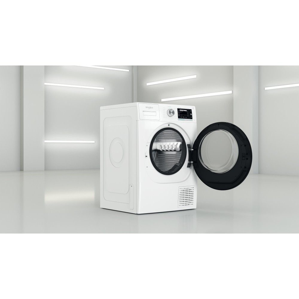 Whirlpool Sušička W7 D84WB EE Bílá Lifestyle perspective open
