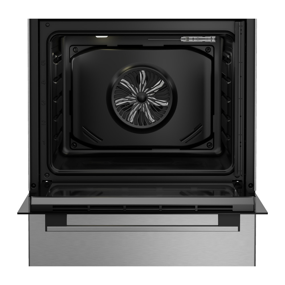 Indesit Κουζίνα I6V8KMX Inox Ηλεκτρική Frontal open