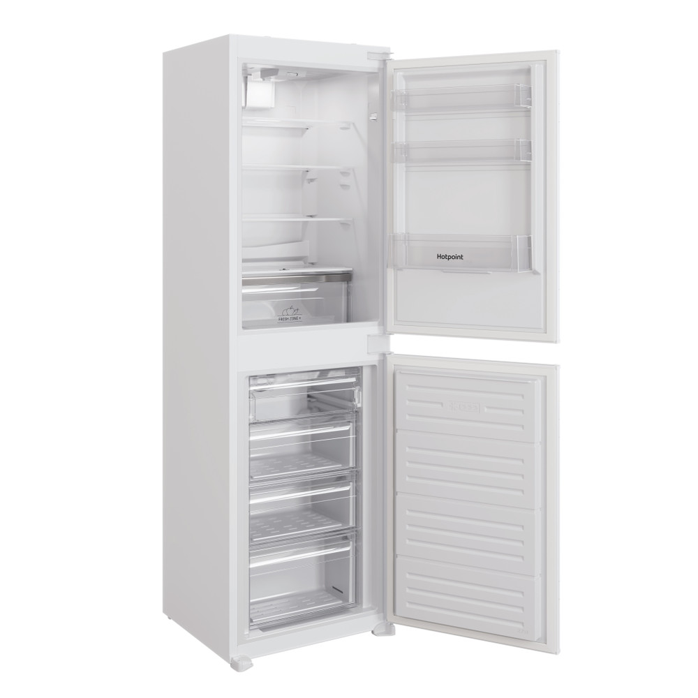 Hotpoint Fridge-Freezer Combination Built-in HBC18 5050 F2 White 2 doors Perspective open