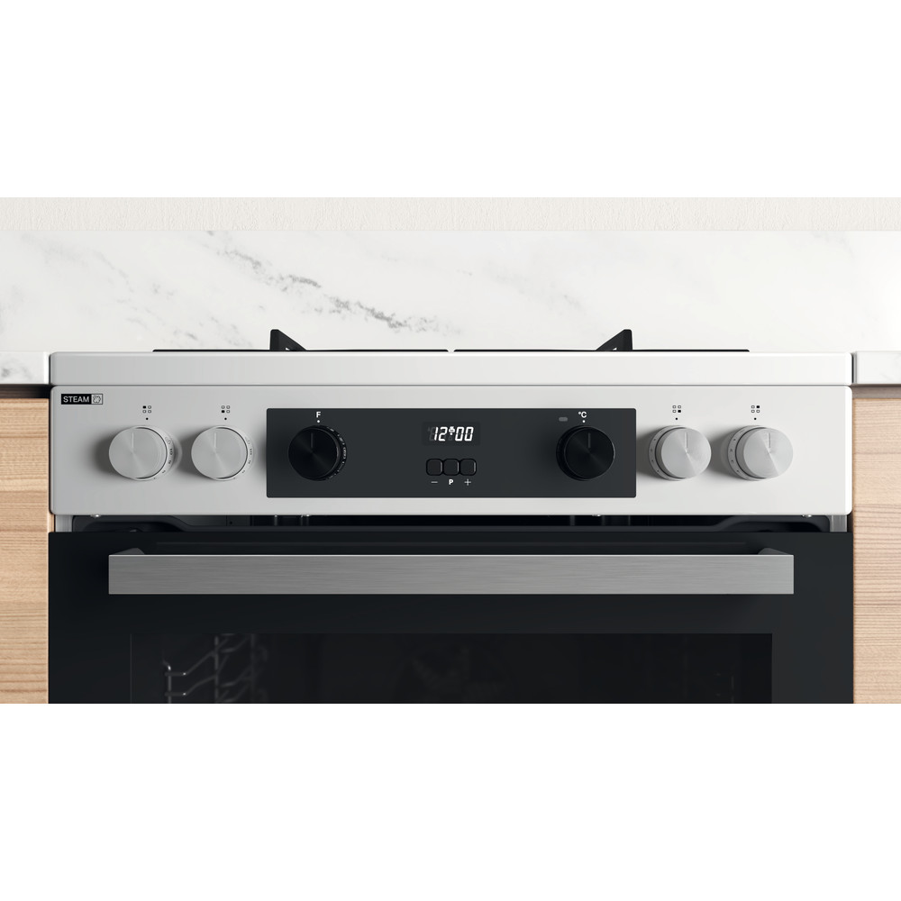 Whirlpool Плита WS68G8CHW/E/1 Білий Газова Control panel