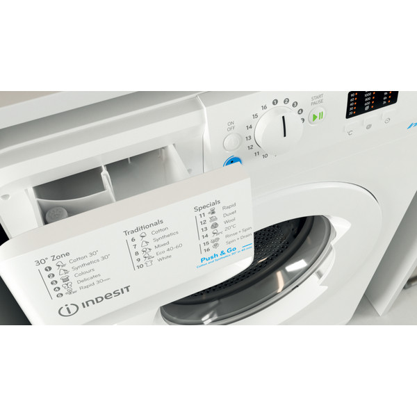 Indesit Mosógép Szabadonálló BWSA 61251 W EE N Fehér Elöltöltős F Drawer