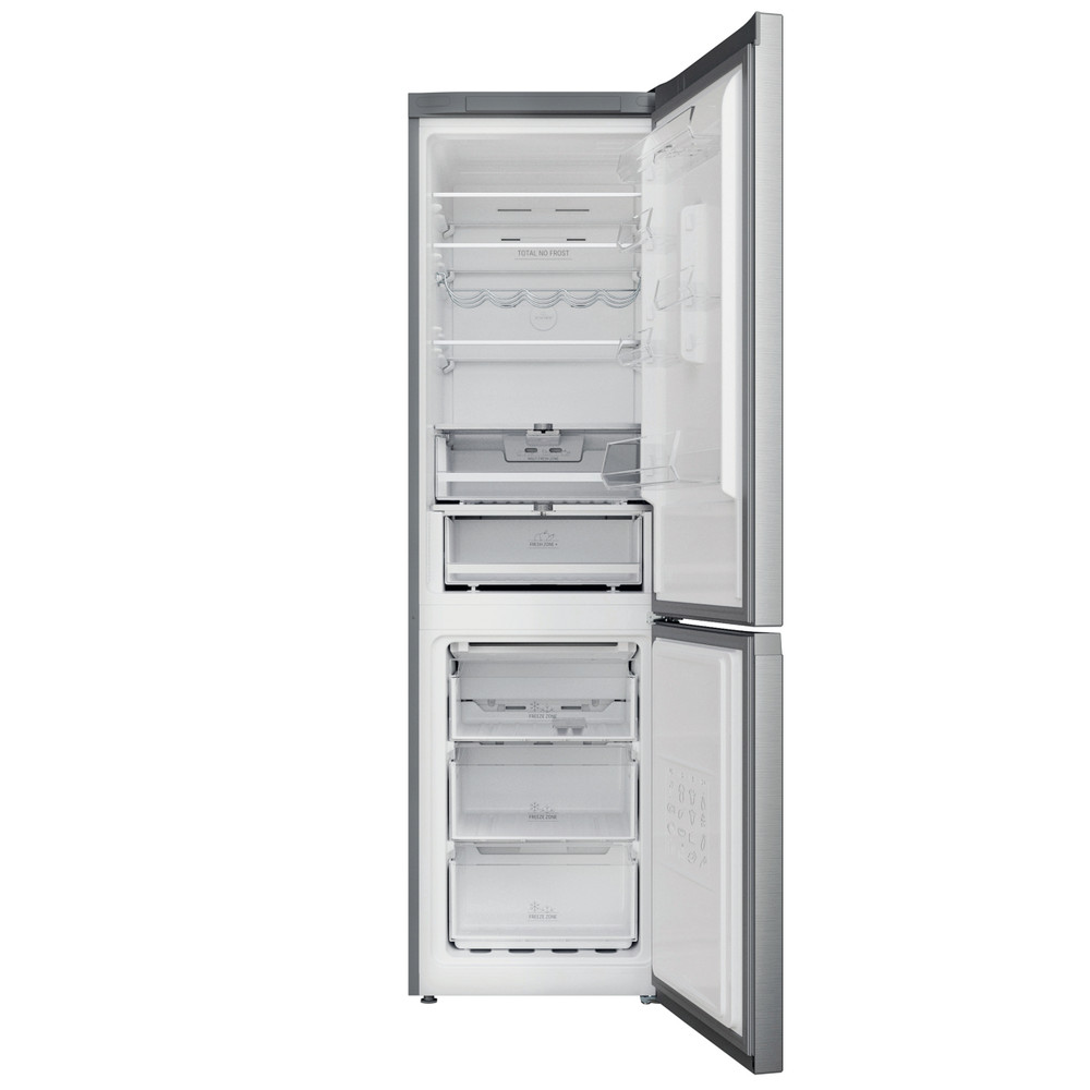 Bauknecht Køleskab/fryser kombination Fritstående KGN 20C2EIN Saturn Steel 2 doors Frontal open