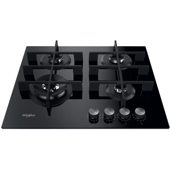Whirlpool Table de cuisson GOWL 628/NB FR Noir Gaz Frontal top down