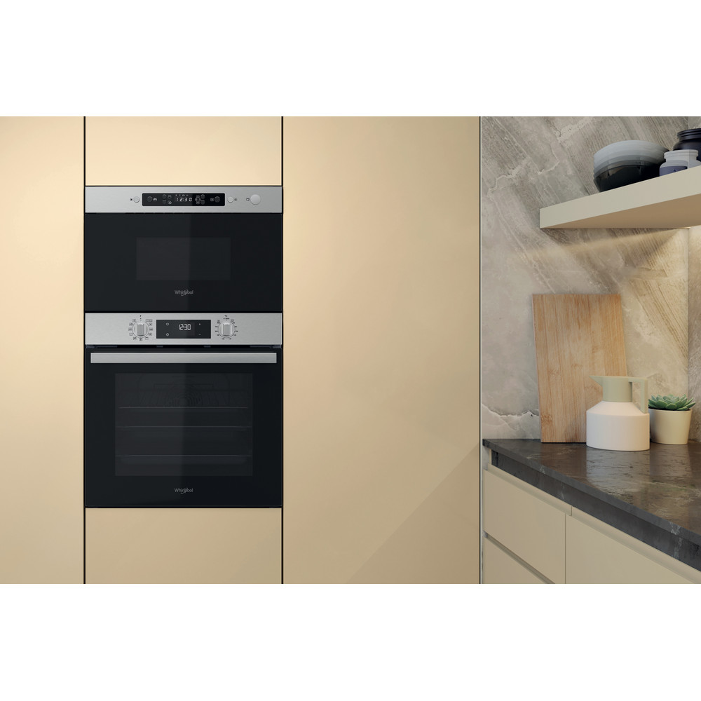 Whirlpool Mikrohullámú sütő Beépíthető MBNA920X Rozsdamentes acél Elektromos 22 Mikrohullám+Grill funkció 750 Lifestyle frontal