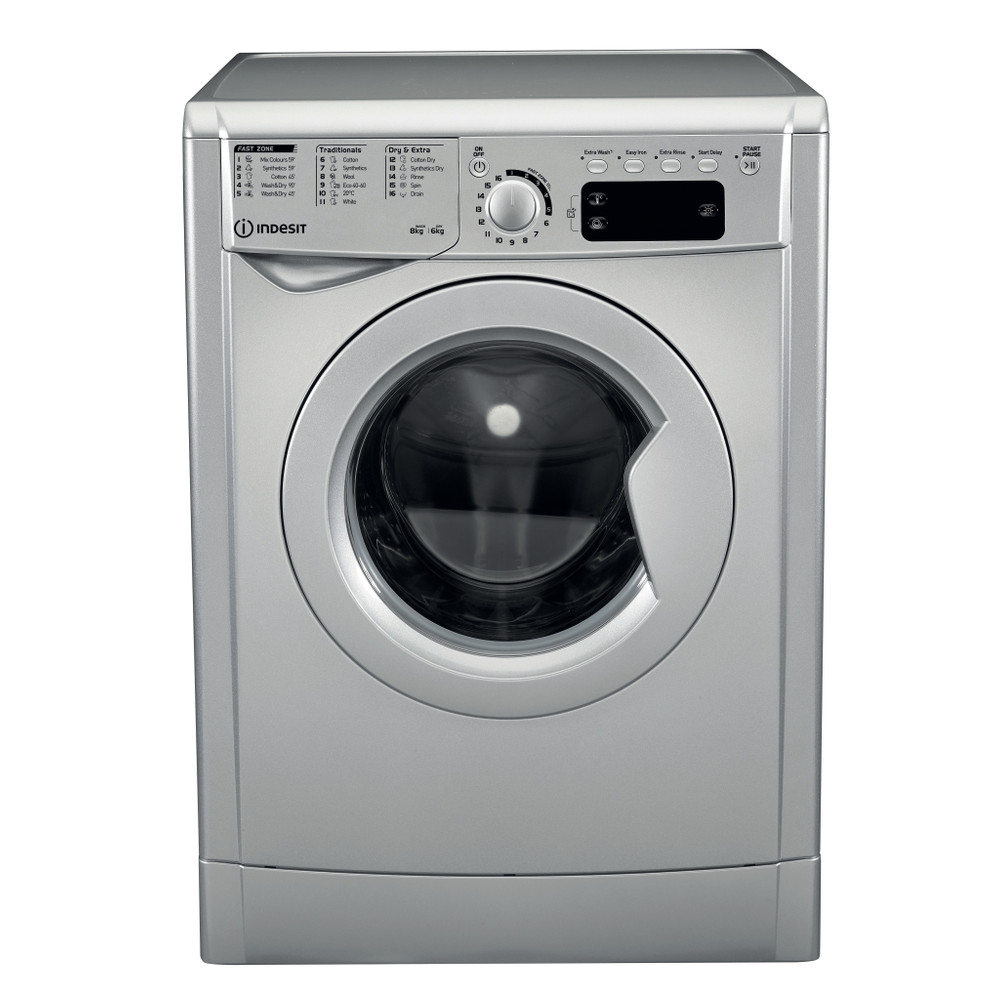 Indesit Washer dryer Free-standing EWDE 861483 S UK Silver Front loader Frontal