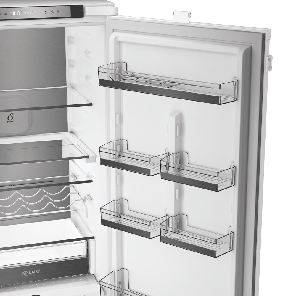 Whirlpool Kombinovaná chladnička s mrazničkou Vstavané WHK2 5323 B5E2 Zinc Metal 2 doors Drawer