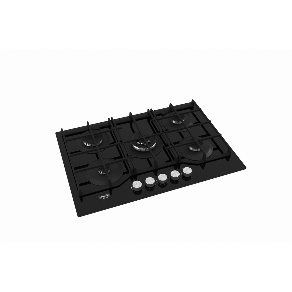 Hotpoint_Ariston Placa HAGS 72F/BK Preto Gás Perspective