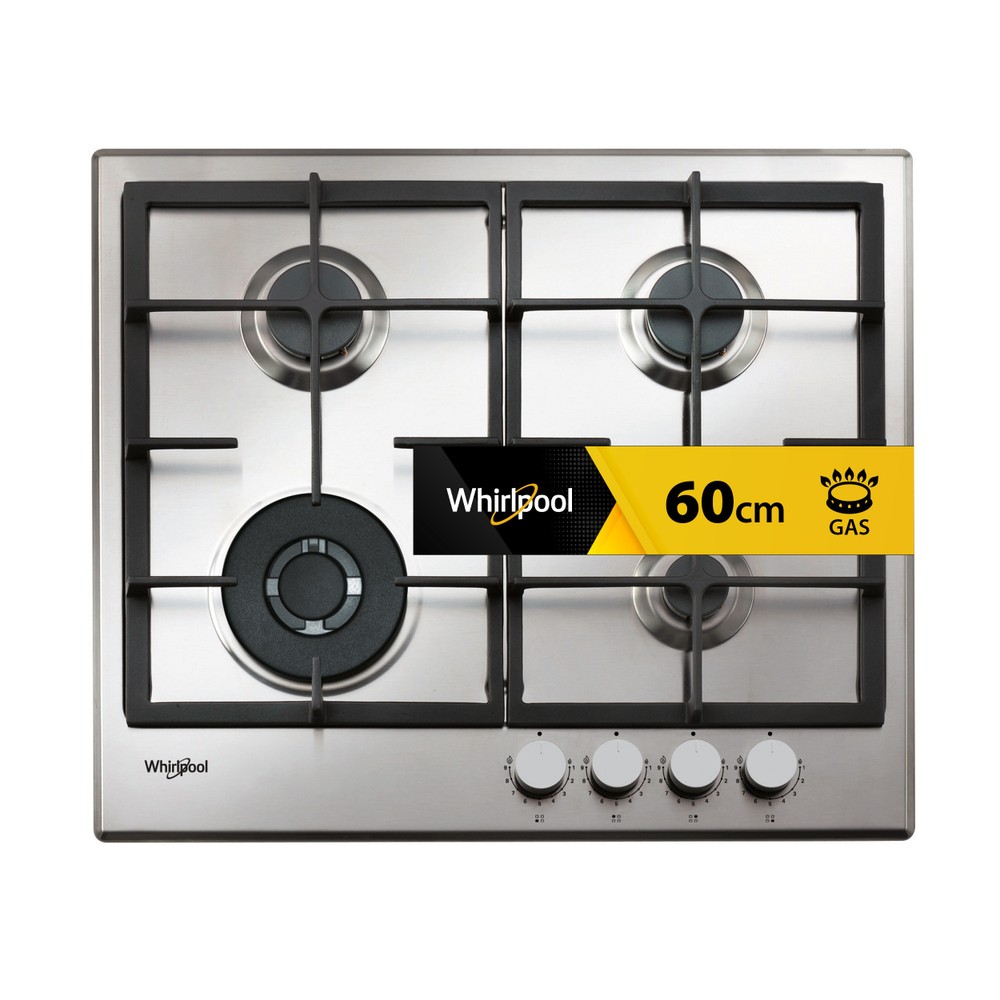 Whirlpool Table de cuisson GMAL 6422/IXL Inox Gaz Frontal