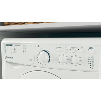 Indesit Lavadora Libre instalación EWC 81251 W EU N Blanco Cargador frontal F Lifestyle control panel