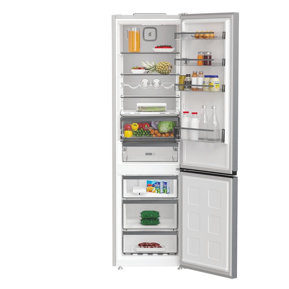 Whirlpool Kombinovaná chladnička s mrazničkou Voľne stojace WHK 26403 XP6E New Silver – ARC 1035 2 doors Lifestyle frontal open