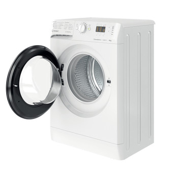 Indsit Maşină de spălat rufe Independent MTWSA 61294 WK EE Alb Încărcare frontală C Perspective open