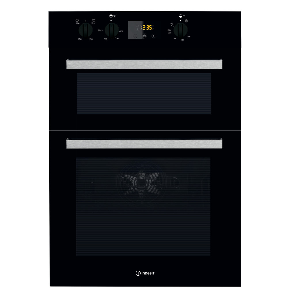 Indesit Double oven IDD 6340 BL Black A Frontal