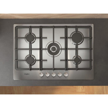 Whirlpool Table de cuisson TKRL 761 IX K Inox Gaz Lifestyle frontal