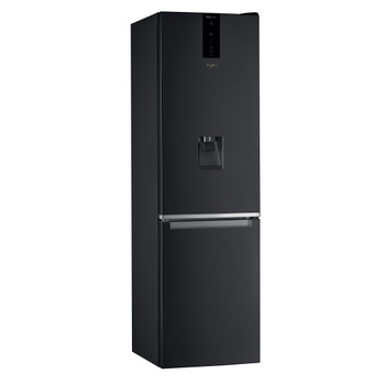 Whirlpool Hűtő/fagyasztó kombináció Szabadonálló W7 921O K AQUA Fekete 2 doors Perspective