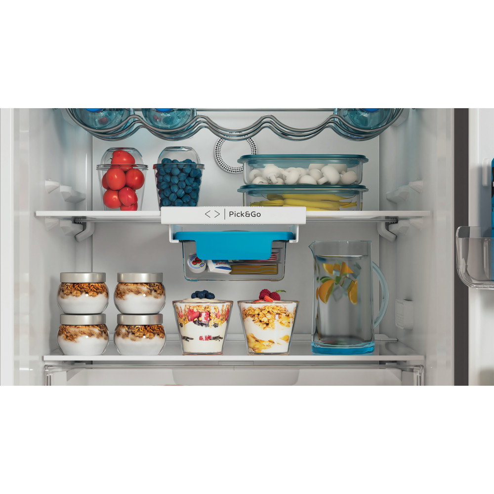 Indesit Hűtő/fagyasztó kombináció Szabadonálló INFC9 TT33X Inox 2 doors Lifestyle detail