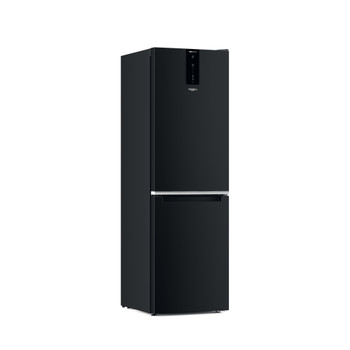 Whirlpool Hűtő/fagyasztó kombináció Szabadonálló W7X 82O K Fekete 2 doors Perspective
