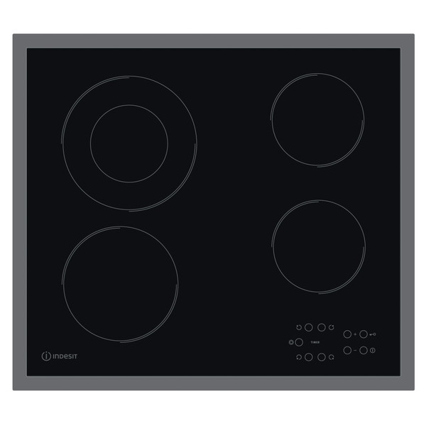 Indesit HOB RI 261 X Black Radiant vitroceramic Frontal