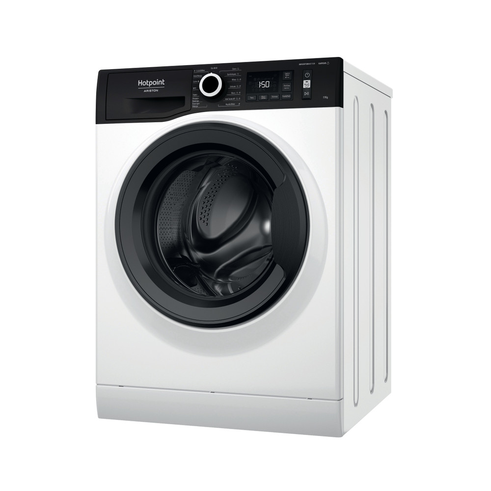 Hotpoint_Ariston Lave-linge Pose-libre CNWB 11489 WBMVA FR Blanc Lave-linge frontal A Perspective