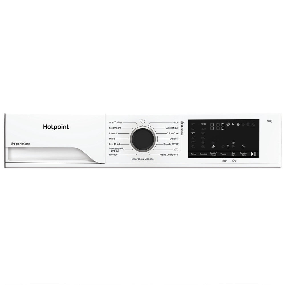 Hotpoint Lave-linge Pose-libre HB 123 CARE FR Blanc Lave-linge frontal A Program