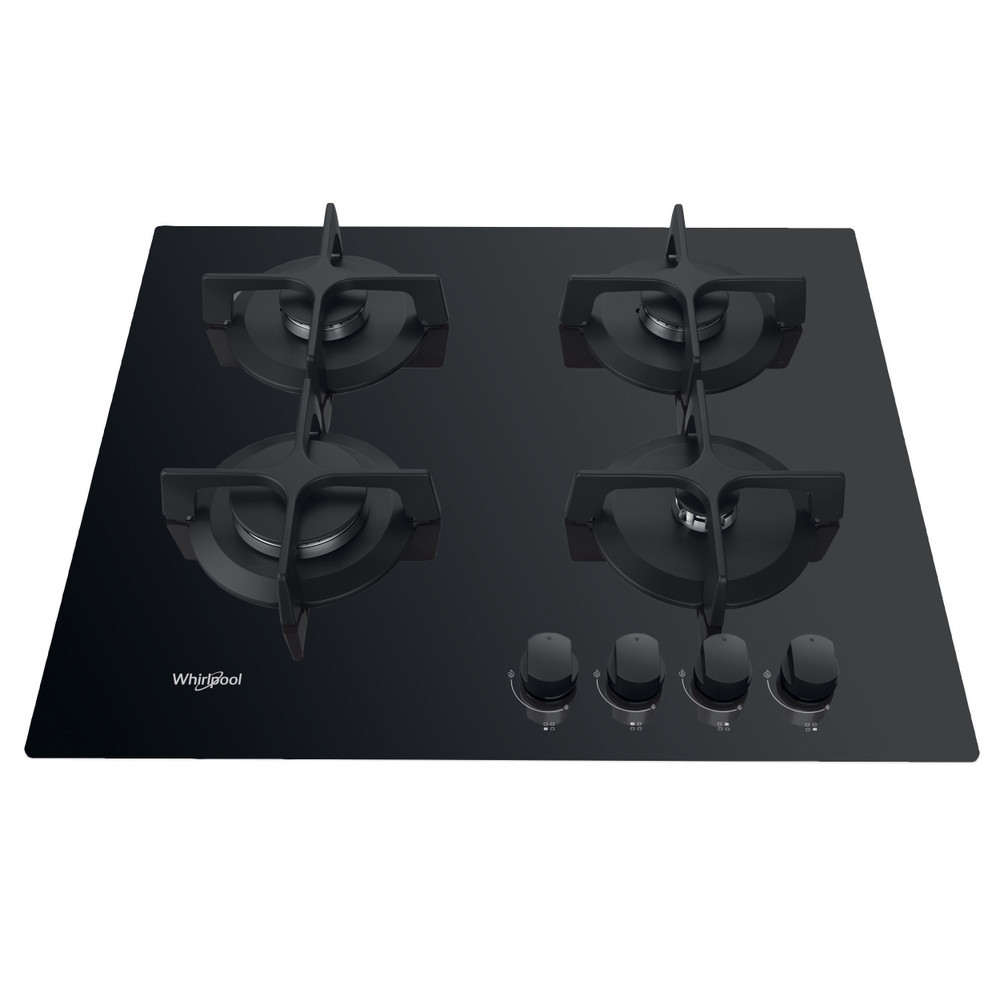Whirlpool Encimera GOB 616/NB Negro Gas Frontal top down
