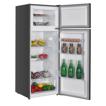 Indesit Комбиниран хладилник с камера Свободностоящи I55T0 412S Сребрист 2 врати Lifestyle perspective open