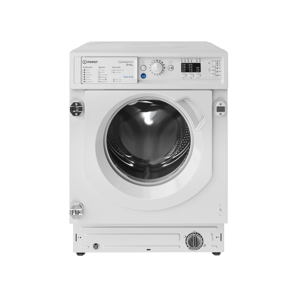 Indesit Washer dryer Built-in BI WDIL 861485 UK White Front loader Frontal