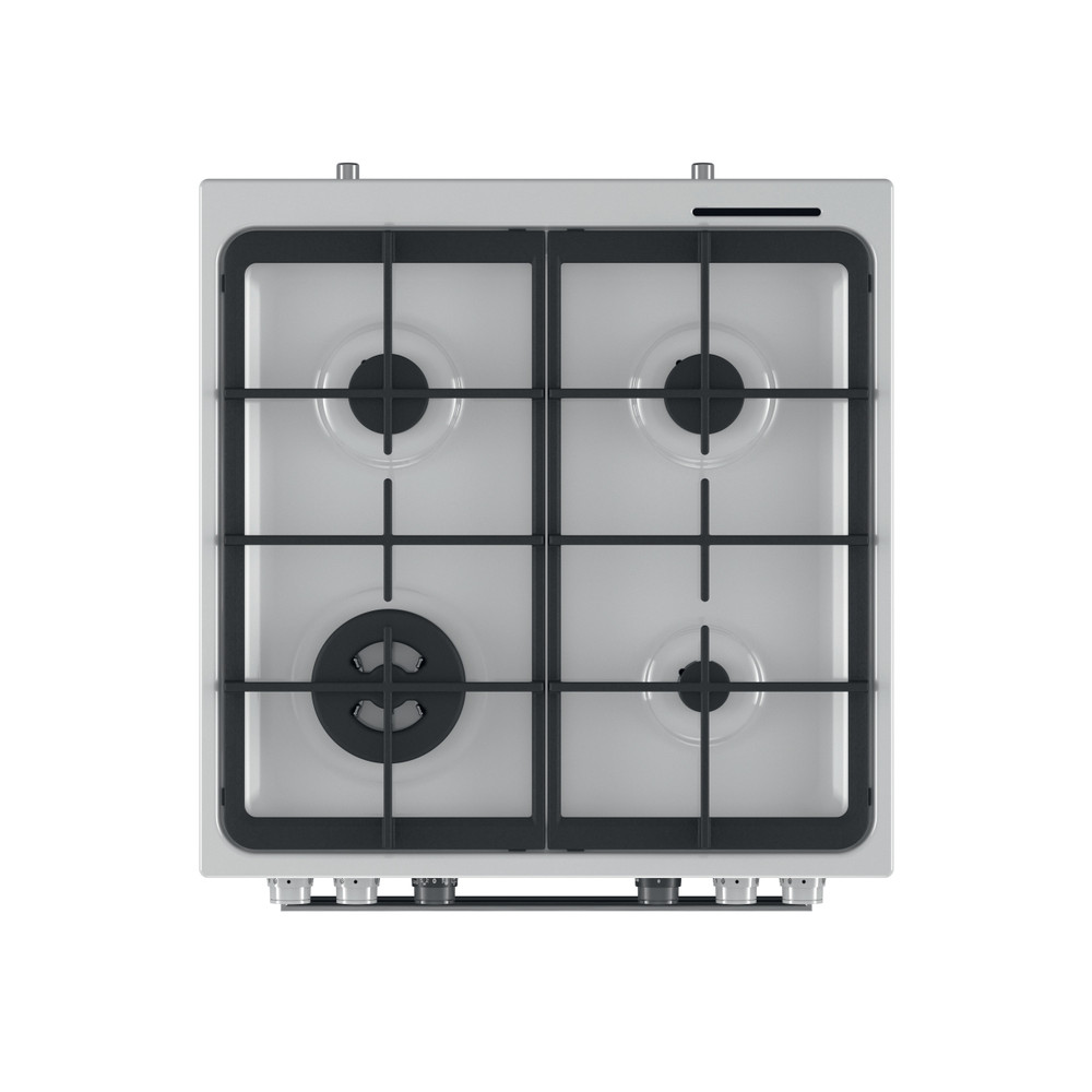 Whirlpool Плита WS68G8CHW/E/1 Білий Газова Frontal top down