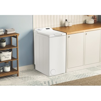 Indesit Перална машина Свободностоящи TI5513EMTEE Бял Модел с горно зареждане C Lifestyle perspective