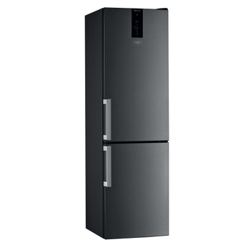 Whirlpool Kombinirani hladnjak Samostojeći W9 931D KS H Crna/Inox 2 doors Perspective