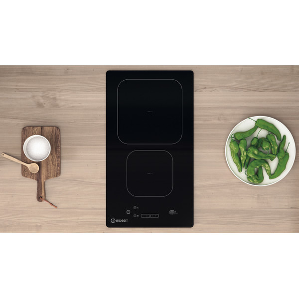 Indesit HOB IS 19Q30 NE Black Induction vitroceramic Lifestyle frontal