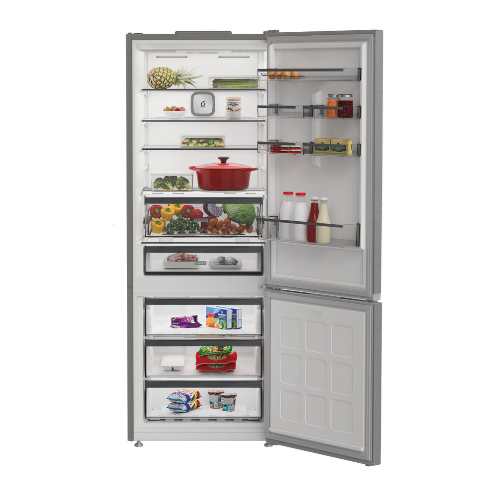 Whirlpool Kombinovaná chladnička s mrazničkou Voľne stojace WHK2 6493 X5E New Silver – ARC 1035 2 doors Lifestyle frontal open