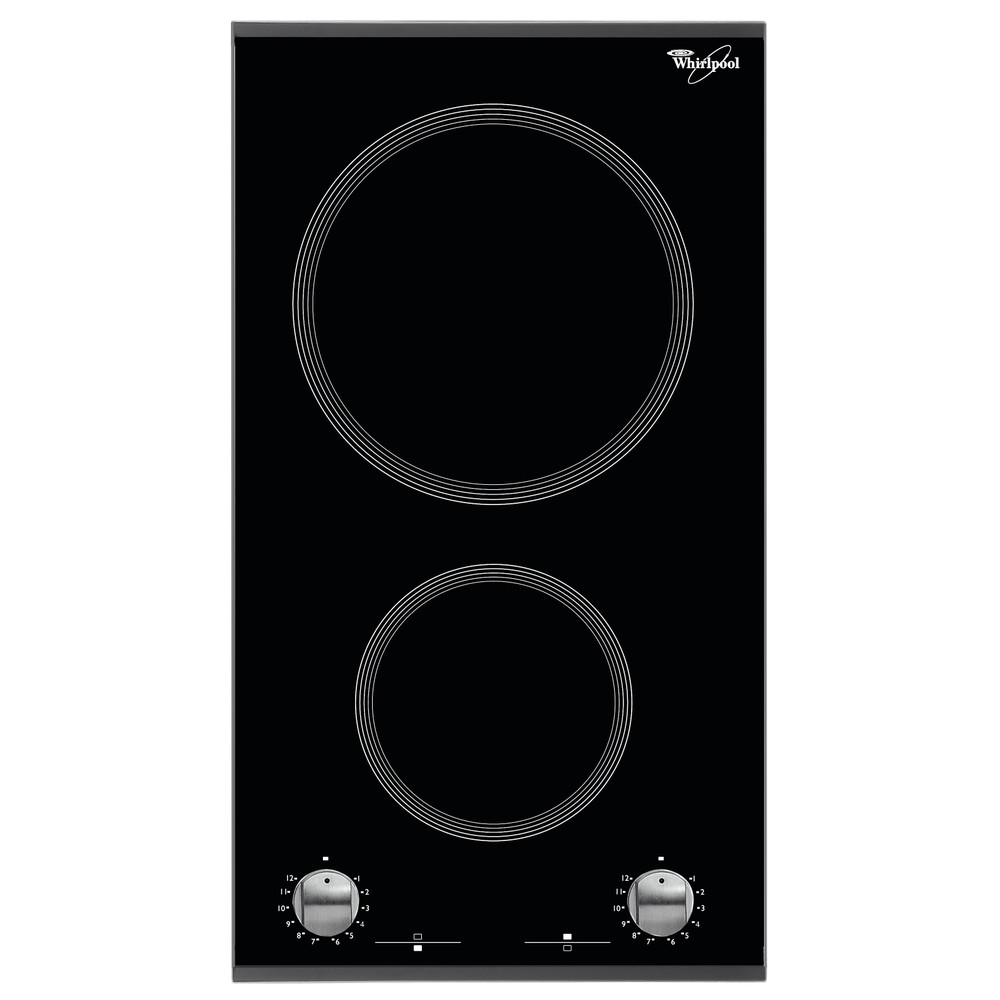 Whirlpool Főzőlap AKT 360/IX Fekete Radiant vitroceramic Frontal