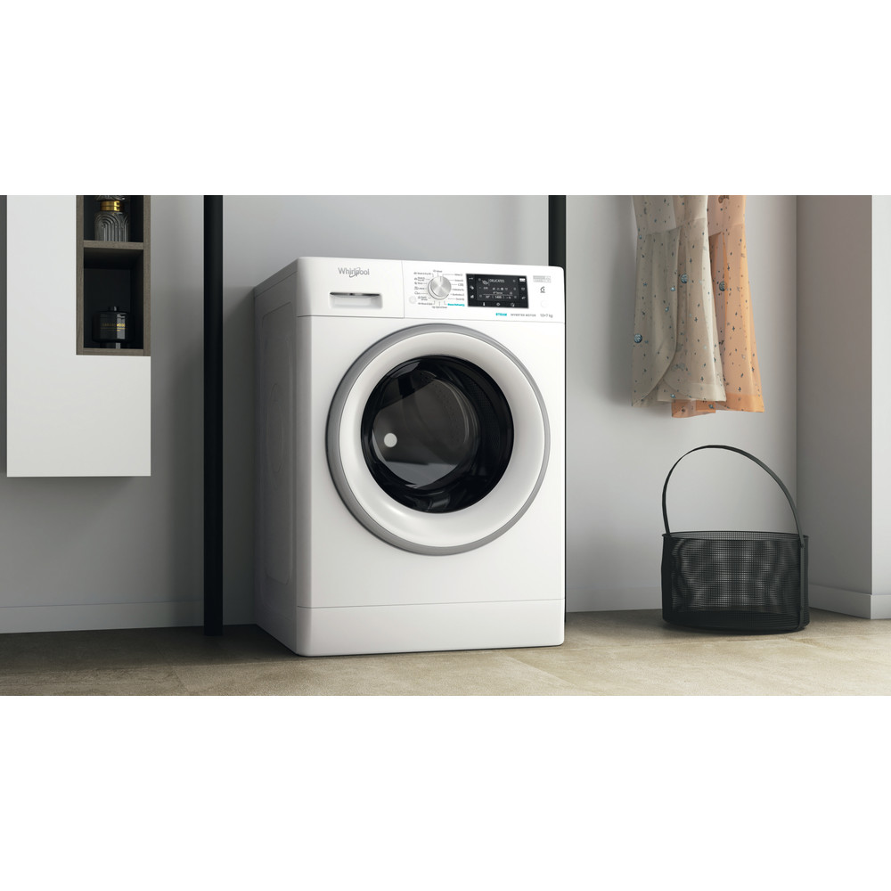 Whirlpool Práčka so sušičkou Voľne stojace FFWDD 1076258 SV EE Biela Spredu plnená Lifestyle perspective