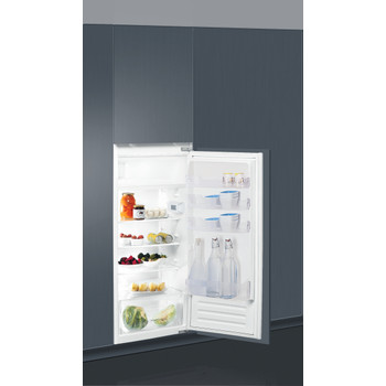 Indesit Kühlschrank Einbaugerät IBC 12BC21R Edelstahloptik Perspective open