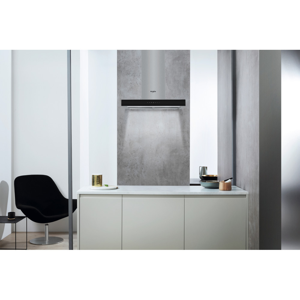 Whirlpool Páraelszívó Beépíthető WHBS 62F LT K/1 Fekete Wall-mounted Elektromos Lifestyle frontal