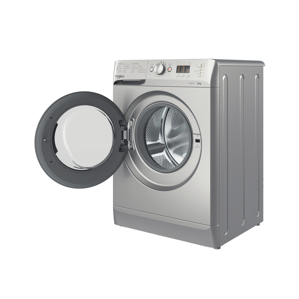 Whirlpool Lave-linge Pose-libre WMTA 6101 S NA Argent Front loader A++ Perspective open