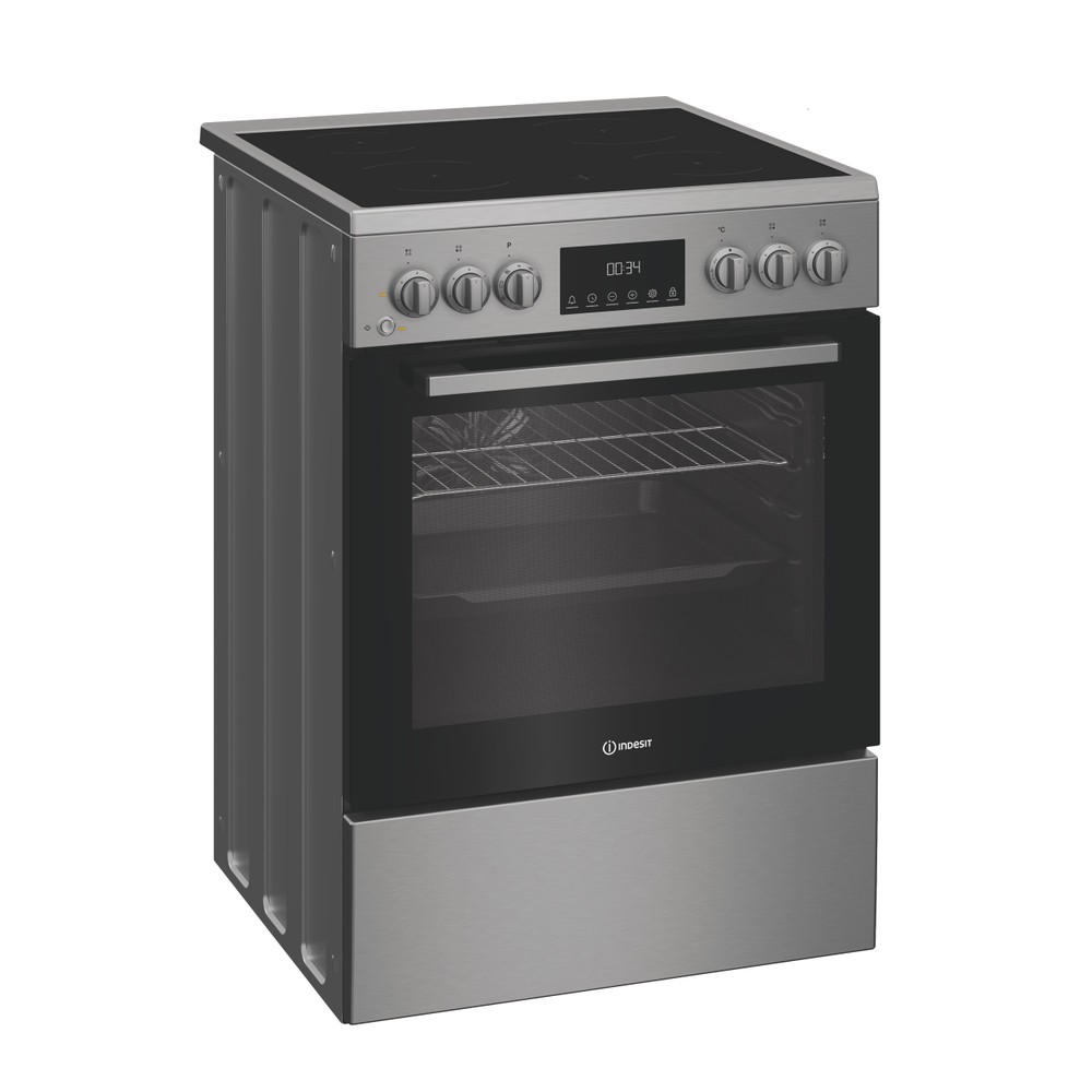 Indesit Κουζίνα I6V8LMX Inox Ηλεκτρική Perspective
