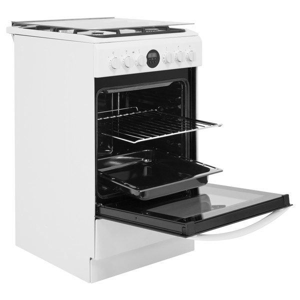 Indesit Tűzhely IS5G8CHW/E Fehér Gáz Perspective open