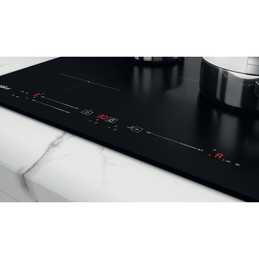 Whirlpool Encimera WS S6360 BF Negro Induction vitroceramic Lifestyle control panel