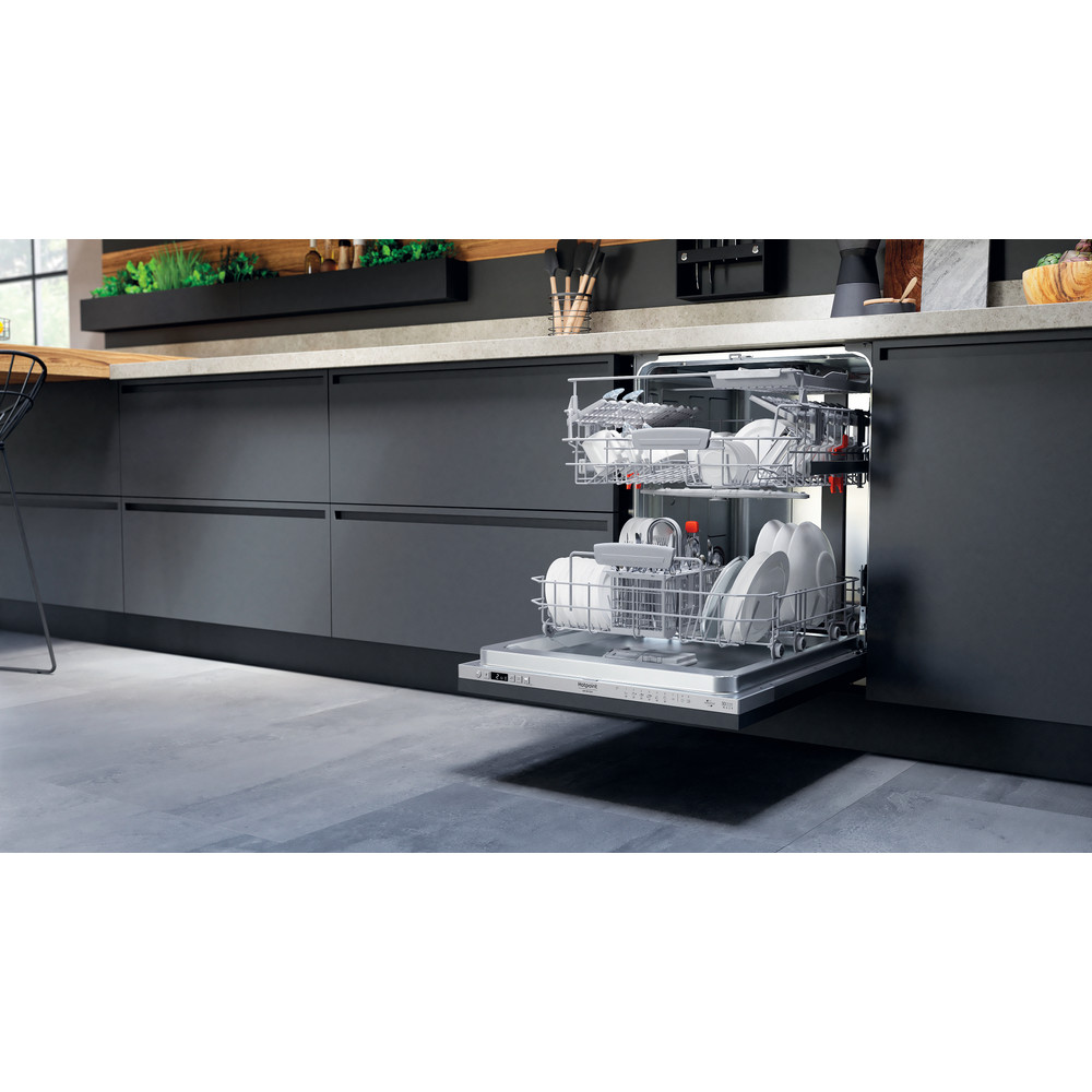 Hotpoint_Ariston Lave-vaisselle Encastrable HIC 3C41 CW Encastrable C Lifestyle perspective open