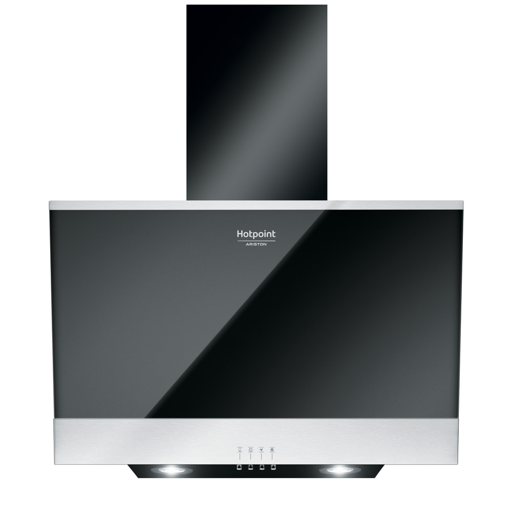 Hotpoint_Ariston Аспиратор За вграждане HHVP 6.6F LM K Черно За монтиране на стена Електронно Frontal