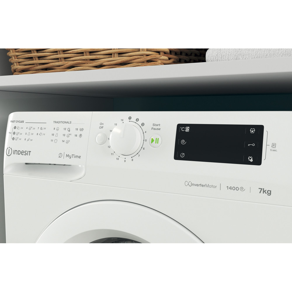 Indesit Пральна машина Соло OMTWE 71483 W EU Білий Front loader A+++ Lifestyle control panel