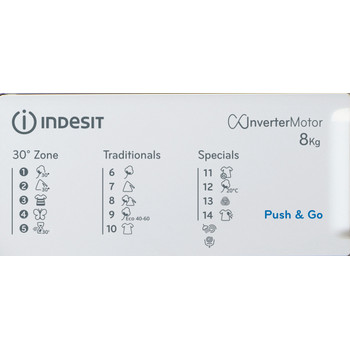 Indesit Máquina de lavar roupa Encastre BI WMIL 81285 EU Branco Carga Frontal B Program