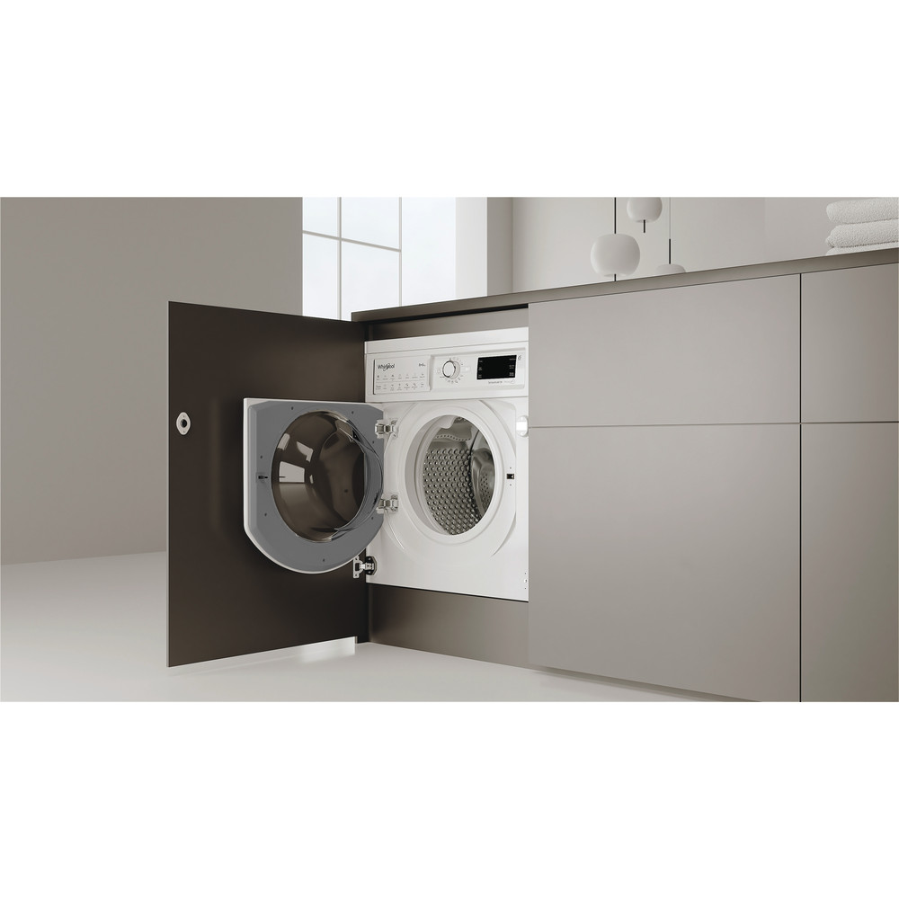 Whirlpool Washer dryer Built-in BI WDWG 961485 UK White Front loader Lifestyle perspective open