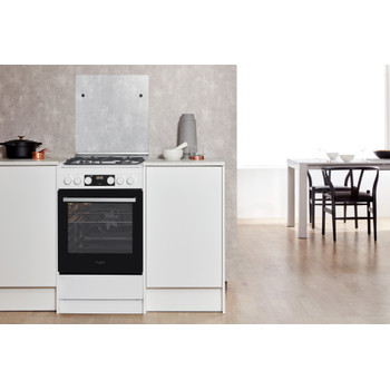 Whirlpool Sporák WS5G8CHW/E/1 Bílá Plynová Lifestyle frontal