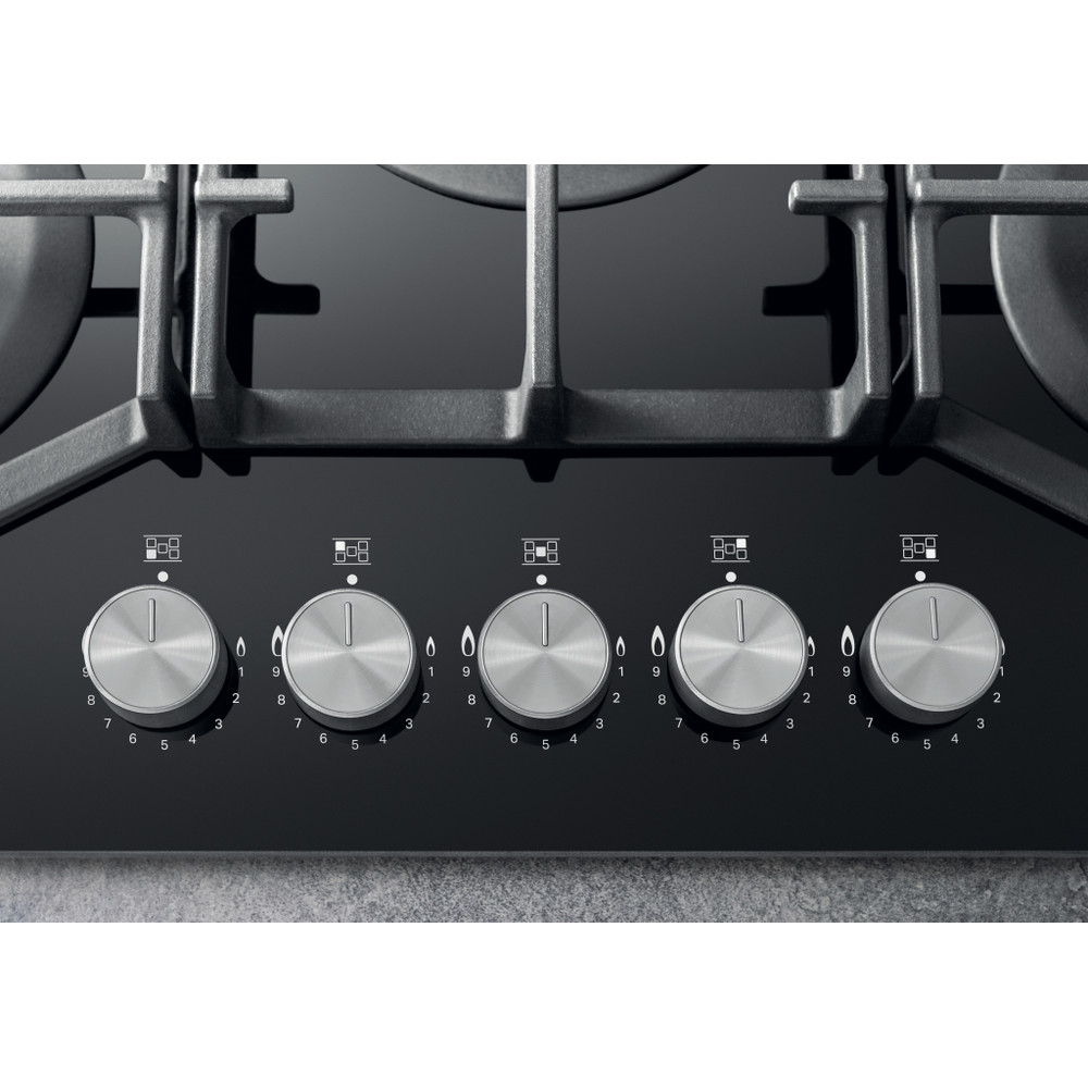 Hotpoint_Ariston Placa HAGS 72F/BK Preto Gás Control panel