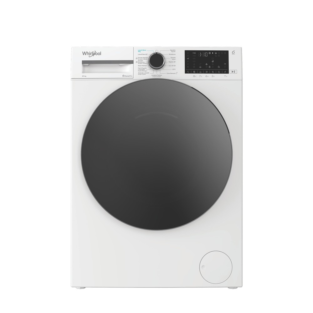 Whirlpool Lavadora secadora Libre instalación WAD 8536WBC SPT Blanco Cargador frontal Frontal