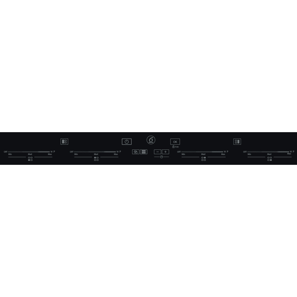 Whirlpool Encimera SMO 658C/NE Negro Induction vitroceramic Control panel