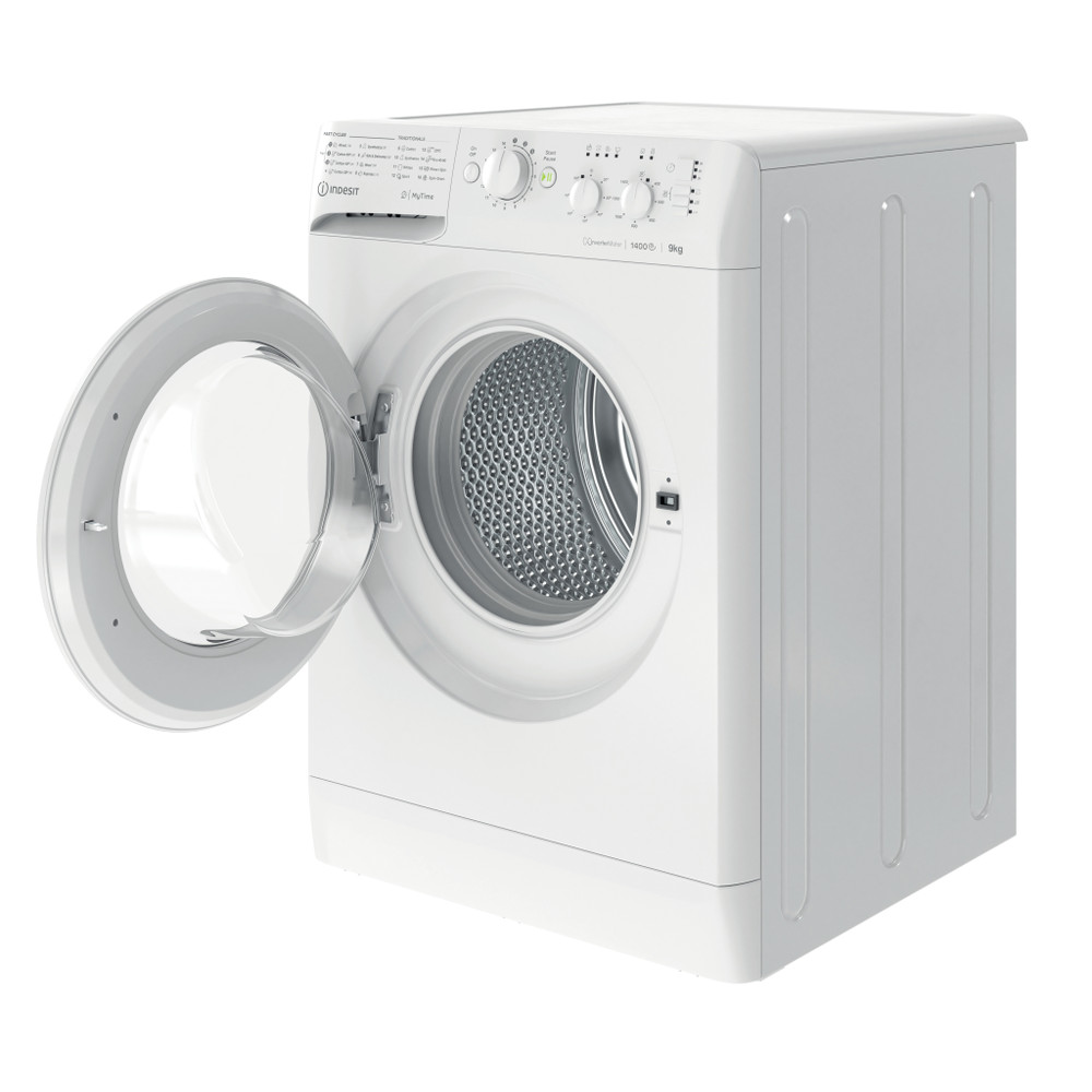 Indesit Washing machine Free-standing MTWC 91495 W UK N White Front loader B Perspective open